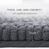 NICETOWN Black Bathroom Floor Mat, Anti-Slip Soft Living Room Bedroom Mat Floor Water Absorbent, Low-Profile Rug Doormat for Entry, Mud Room Mat, Back Door, High Traffic Areas (47 x 24 – inches)(Grey)