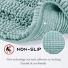 NICETOWN Black Bathroom Floor Mat, Anti-Slip Soft Living Room Bedroom Mat Floor Water Absorbent, Low-Profile Rug Doormat for Entry, Mud Room Mat, Back Door, High Traffic Areas (47 x 24 – inches)(Green)