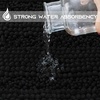 NICETOWN Black Bathroom Floor Mat, Anti-Slip Soft Living Room Bedroom Mat Floor Water Absorbent, Low-Profile Rug Doormat for Entry, Mud Room Mat, Back Door, High Traffic Areas (47 x 24 – inches)(Black)