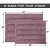 NICETOWN Black Bathroom Floor Mat, Anti-Slip Soft Living Room Bedroom Mat Floor Water Absorbent, Low-Profile Rug Doormat for Entry, Mud Room Mat, Back Door, High Traffic Areas (47 x 24 – inches)(Mauve)