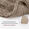 NICETOWN Black Bathroom Floor Mat, Anti-Slip Soft Living Room Bedroom Mat Floor Water Absorbent, Low-Profile Rug Doormat for Entry, Mud Room Mat, Back Door, High Traffic Areas (47 x 24 – inches)(Taupe)