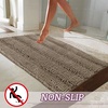 NICETOWN Black Bathroom Floor Mat, Anti-Slip Soft Living Room Bedroom Mat Floor Water Absorbent, Low-Profile Rug Doormat for Entry, Mud Room Mat, Back Door, High Traffic Areas (47 x 24 – inches)(Taupe)