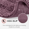NICETOWN Black Bathroom Floor Mat, Anti-Slip Soft Living Room Bedroom Mat Floor Water Absorbent, Low-Profile Rug Doormat for Entry, Mud Room Mat, Back Door, High Traffic Areas (47 x 24 – inches)(Greyish Purple)