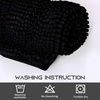 NICETOWN Black Bathroom Floor Mat, Anti-Slip Soft Living Room Bedroom Mat Floor Water Absorbent, Low-Profile Rug Doormat for Entry, Mud Room Mat, Back Door, High Traffic Areas (47 x 24 – inches)(Black)