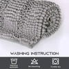 NICETOWN Black Bathroom Floor Mat, Anti-Slip Soft Living Room Bedroom Mat Floor Water Absorbent, Low-Profile Rug Doormat for Entry, Mud Room Mat, Back Door, High Traffic Areas (47 x 24 – inches)(Dove Grey)