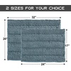 NICETOWN Black Bathroom Floor Mat, Anti-Slip Soft Living Room Bedroom Mat Floor Water Absorbent, Low-Profile Rug Doormat for Entry, Mud Room Mat, Back Door, High Traffic Areas (47 x 24 – inches)(Stone Blue)