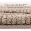 NICETOWN Black Bathroom Floor Mat, Anti-Slip Soft Living Room Bedroom Mat Floor Water Absorbent, Low-Profile Rug Doormat for Entry, Mud Room Mat, Back Door, High Traffic Areas (47 x 24 – inches)(Taupe Brown)