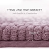 NICETOWN Black Bathroom Floor Mat, Anti-Slip Soft Living Room Bedroom Mat Floor Water Absorbent, Low-Profile Rug Doormat for Entry, Mud Room Mat, Back Door, High Traffic Areas (47 x 24 – inches)(Mauve)