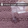 NICETOWN Black Bathroom Floor Mat, Anti-Slip Soft Living Room Bedroom Mat Floor Water Absorbent, Low-Profile Rug Doormat for Entry, Mud Room Mat, Back Door, High Traffic Areas (47 x 24 – inches)(Purple)