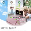 NICETOWN Blackout Floral Kitchen Valances for Windows 52 x 18 Inch Length(Baby Pink)
