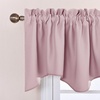 NICETOWN Blackout Floral Kitchen Valances for Windows 52 x 18 Inch Length(Baby Pink)