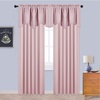 NICETOWN Blackout Floral Kitchen Valances for Windows 52 x 18 Inch Length(Baby Pink)