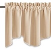 NICETOWN Blackout Floral Kitchen Valances for Windows 52 x 18 Inch Length(Biscotti Beige)