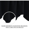 NICETOWN Blackout Floral Kitchen Valances for Windows 52 x 18 Inch Length(Black)
