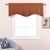 NICETOWN Blackout Floral Kitchen Valances for Windows 52 x 18 Inch Length(Burnt Orange)