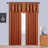 NICETOWN Blackout Floral Kitchen Valances for Windows 52 x 18 Inch Length(Burnt Orange)
