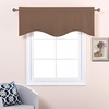 NICETOWN Blackout Floral Kitchen Valances for Windows 52 x 18 Inch Length(Cappuccino)