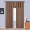 NICETOWN Blackout Floral Kitchen Valances for Windows 52 x 18 Inch Length(Cappuccino)
