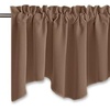 NICETOWN Blackout Floral Kitchen Valances for Windows 52 x 18 Inch Length(Cappuccino)