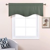 NICETOWN Blackout Floral Kitchen Valances for Windows 52 x 18 Inch Length(Dark Mallard)