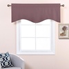 NICETOWN Blackout Floral Kitchen Valances for Windows 52 x 18 Inch Length(Dry Rose)
