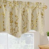 NICETOWN Blackout Floral Kitchen Valances for Windows 52 x 18 Inch Length(Floral Print Light Beige)
