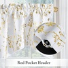 NICETOWN Blackout Floral Kitchen Valances for Windows 52 x 18 Inch Length(Floral Print White)
