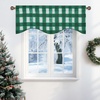 NICETOWN Blackout Floral Kitchen Valances for Windows 52 x 18 Inch Length(Green & White)