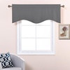 NICETOWN Blackout Floral Kitchen Valances for Windows 52 x 18 Inch Length(Grey)
