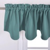 NICETOWN Blackout Floral Kitchen Valances for Windows 52 x 18 Inch Length(Greyish Blue)