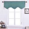 NICETOWN Blackout Floral Kitchen Valances for Windows 52 x 18 Inch Length(Greyish Blue)