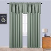 NICETOWN Blackout Floral Kitchen Valances for Windows 52 x 18 Inch Length(Greyish Green)
