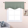 NICETOWN Blackout Floral Kitchen Valances for Windows 52 x 18 Inch Length(Greyish Green)