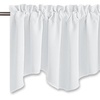 NICETOWN Blackout Floral Kitchen Valances for Windows 52 x 18 Inch Length(Greyish White)