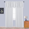 NICETOWN Blackout Floral Kitchen Valances for Windows 52 x 18 Inch Length(Greyish White)