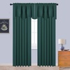 NICETOWN Blackout Floral Kitchen Valances for Windows 52 x 18 Inch Length(Hunter Green)