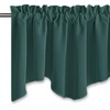 NICETOWN Blackout Floral Kitchen Valances for Windows 52 x 18 Inch Length(Hunter Green)