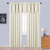 NICETOWN Blackout Floral Kitchen Valances for Windows 52 x 18 Inch Length(Light Beige)