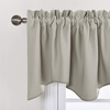 NICETOWN Blackout Floral Kitchen Valances for Windows 52 x 18 Inch Length(Natural)