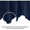 NICETOWN Blackout Floral Kitchen Valances for Windows 52 x 18 Inch Length(Navy)
