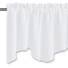 NICETOWN Blackout Floral Kitchen Valances for Windows 52 x 18 Inch Length(Pure White)