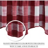 NICETOWN Blackout Floral Kitchen Valances for Windows 52 x 18 Inch Length(Red & White)