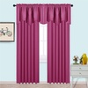 NICETOWN Blackout Floral Kitchen Valances for Windows 52 x 18 Inch Length(Roseo Pink)