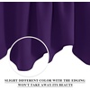 NICETOWN Blackout Floral Kitchen Valances for Windows 52 x 18 Inch Length(Royal Purple)