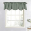 NICETOWN Blackout Floral Kitchen Valances for Windows 52 x 18 Inch Length(Sage Green)