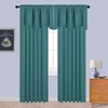 NICETOWN Blackout Floral Kitchen Valances for Windows 52 x 18 Inch Length(Sea Teal)
