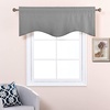NICETOWN Blackout Floral Kitchen Valances for Windows 52 x 18 Inch Length(Silver Grey)