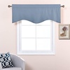 NICETOWN Blackout Floral Kitchen Valances for Windows 52 x 18 Inch Length(Stone Blue)