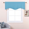 NICETOWN Blackout Floral Kitchen Valances for Windows 52 x 18 Inch Length(Teal Blue)