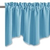 NICETOWN Blackout Floral Kitchen Valances for Windows 52 x 18 Inch Length(Teal Blue)